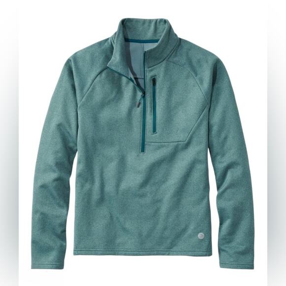 L.L.Bean Mountain Fleece 1/2 Zip Pullover Soft Spruce Green - Picture 1 of 6